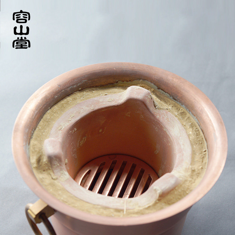 容山堂 纯铜烧炭炉 茶炉 煮茶炉 风炉红泥火烧 铁壶铜壶银壶