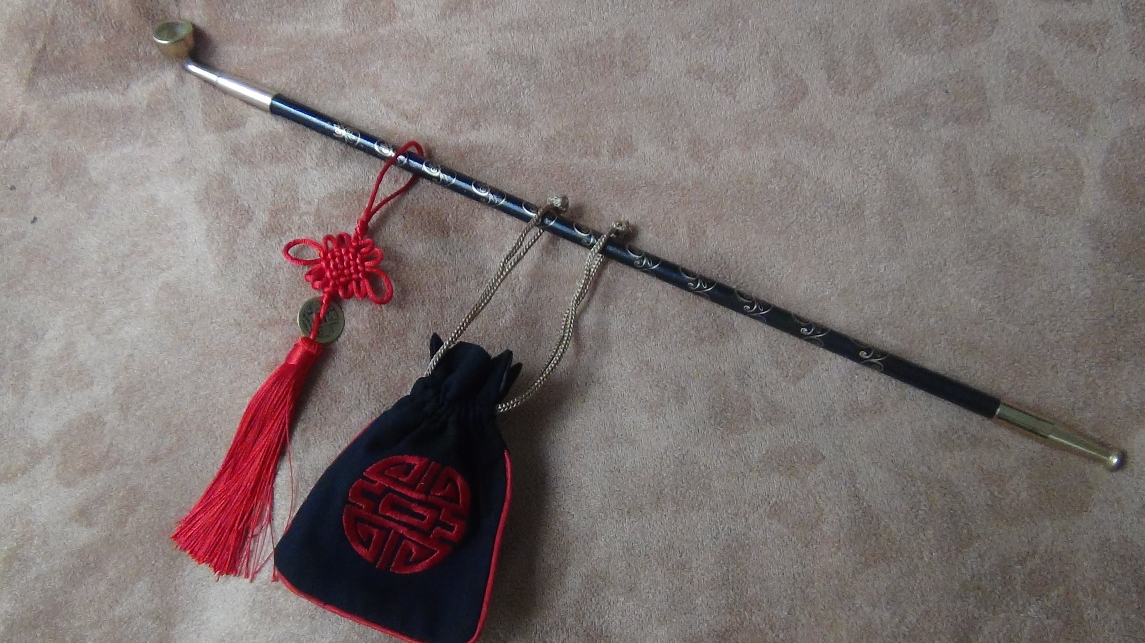 中国传统老式旱烟袋烟斗烟袋旱烟杆长烟枪实用烟斗