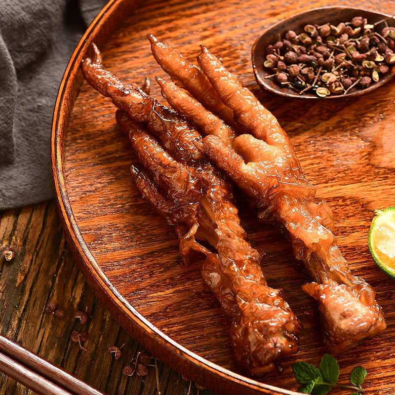 晓鲲日食●茶香凤爪 虎皮卤味鸡爪子 即食熟味零食绵绵 200g