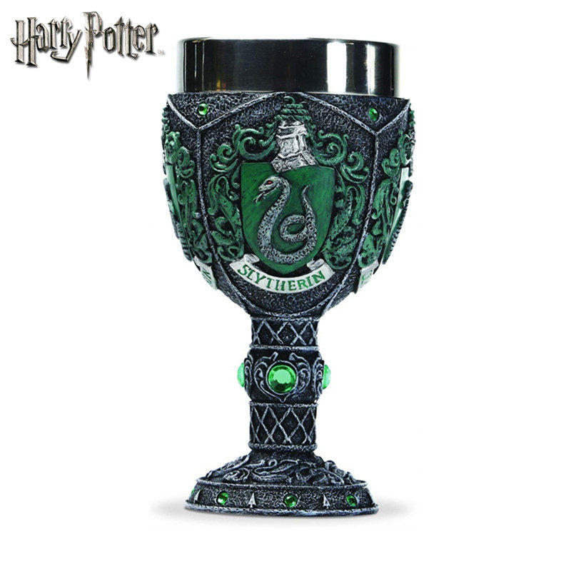 电影哈利波特酒杯四大魔法学院纪念品不锈钢高脚杯异形