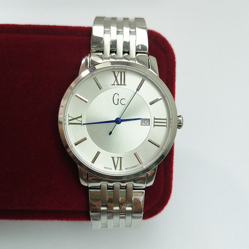 美国guess品牌gc石英手表男士超薄防水全钢瑞士腕表