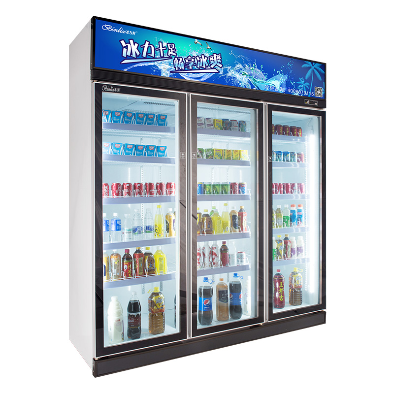 便利店冰力立式冰柜冷藏展示柜三门饮料超市冰箱展示柜