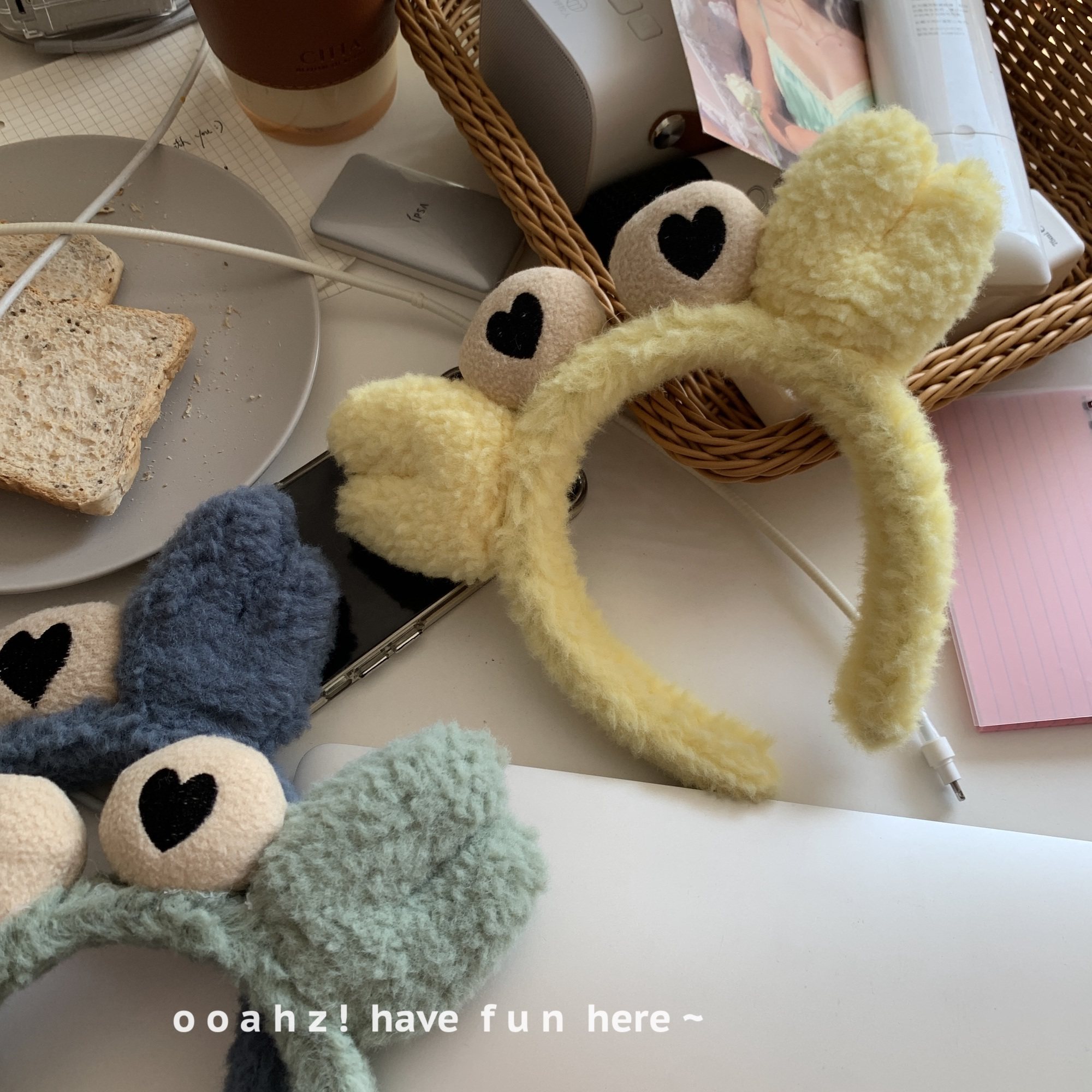 螃蟹发卡少女头箍束发发带可爱卸妆发箍洗脸发饰