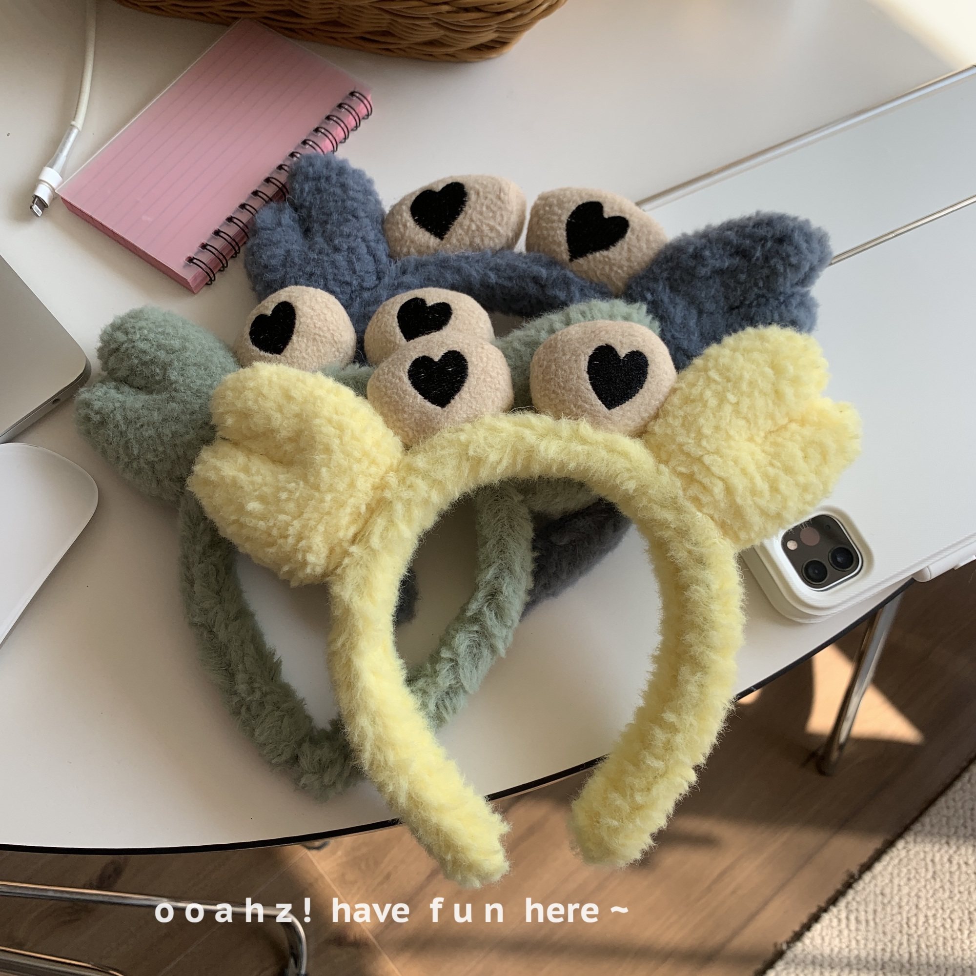 螃蟹发卡少女头箍束发发带可爱卸妆发箍洗脸发饰