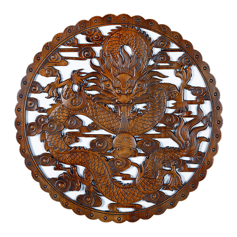 福利东阳木雕挂件实木木制中式圆形形墙壁挂木雕