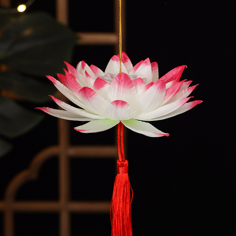 花灯中秋节汉服拍摄用品莲花儿童古风摄影道具荷花灯