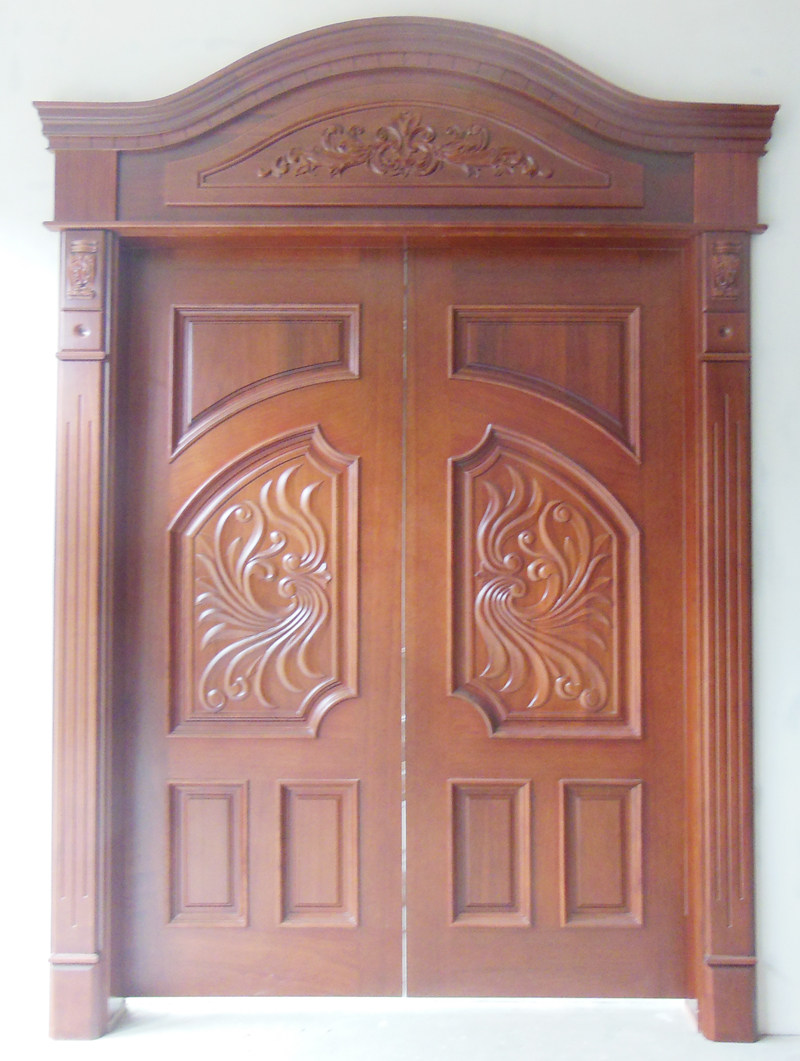 开门进户门别墅大门实木门原木木门订做不指接不进户门