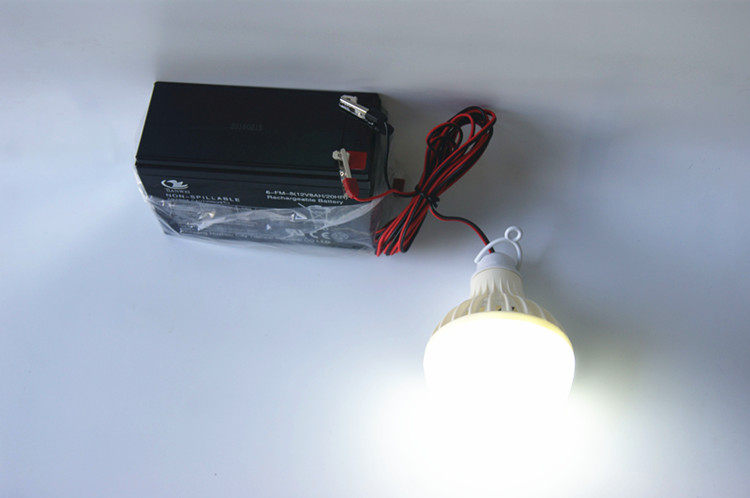 12v夹子led灯泡摆地摊夜市照明 低压地滩节能灯接电瓶用的灯12伏