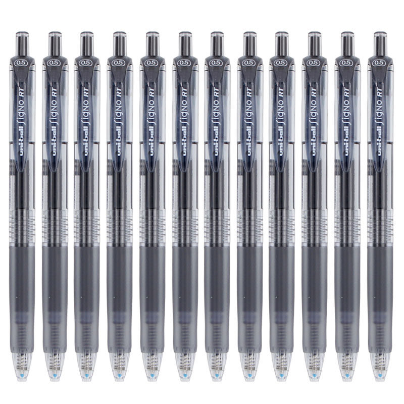 套装日本uni三菱学生按动水笔0.5mm签字笔黑色中性笔