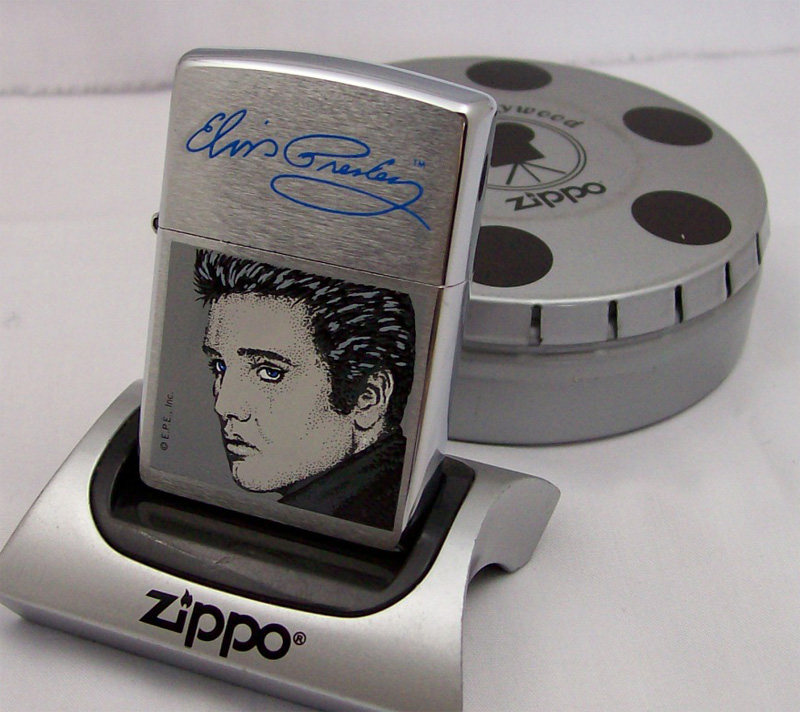 正品美国zippo打火机煤油户外防风限量珍藏猫王zippo
