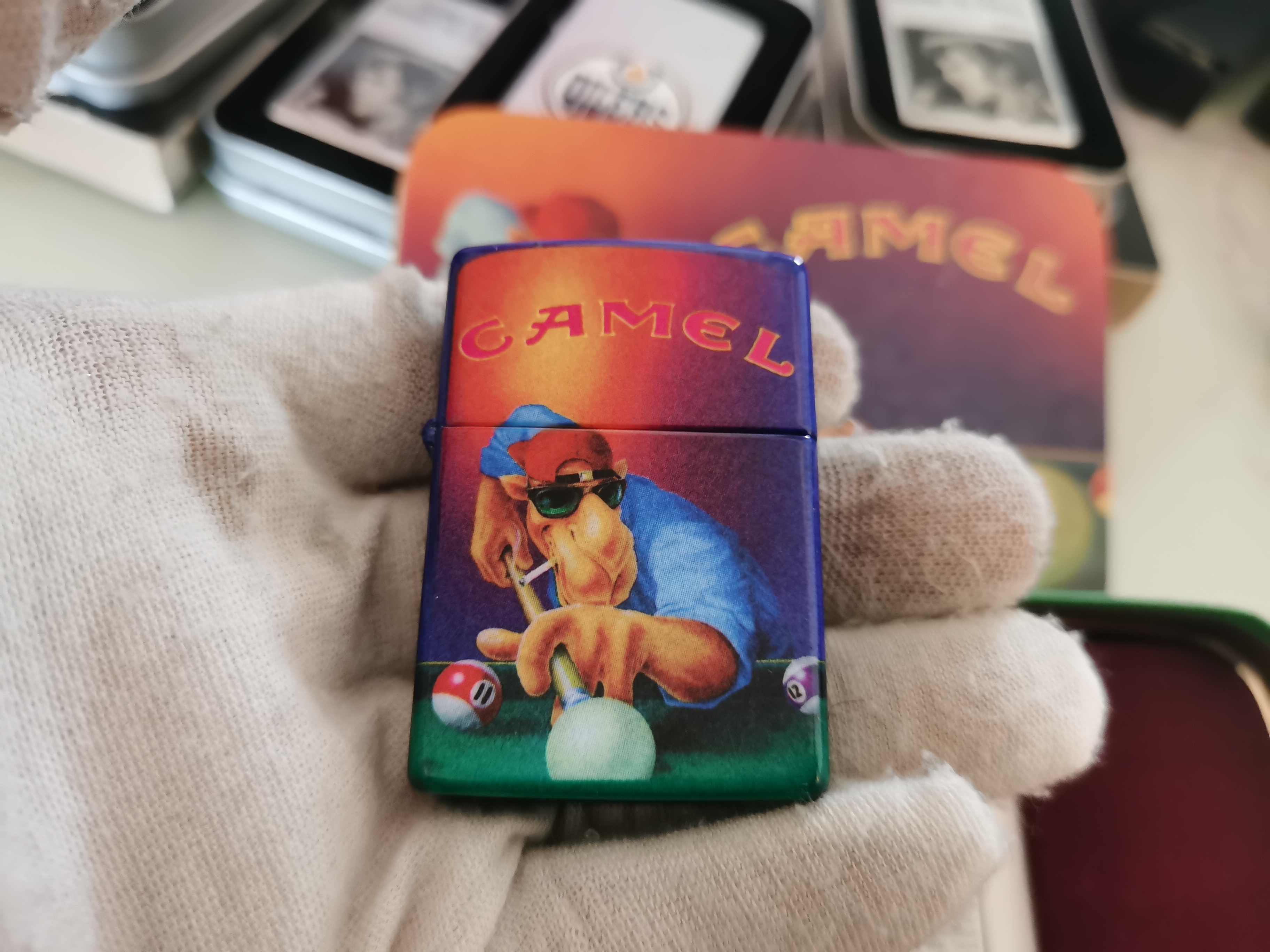 美国zippo打火机纪念限量1993年骆驼台球camel金属zippo