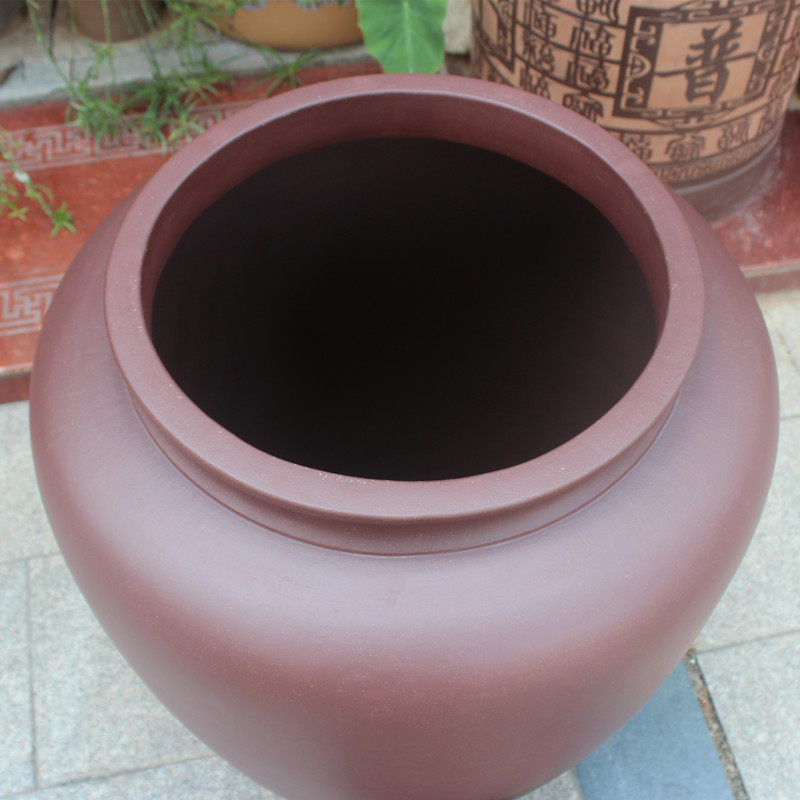 紫砂特大号茶叶罐宜兴超大普洱茶饼大号摆件储茶茶叶罐