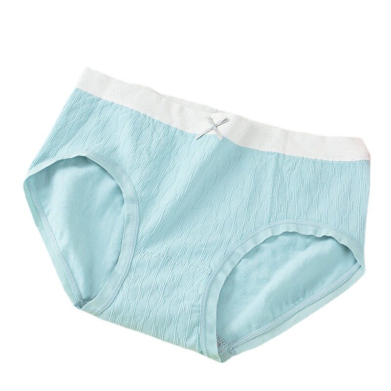 日系大码短裤三角女士中腰mm无痕木棉抗菌女三角裤