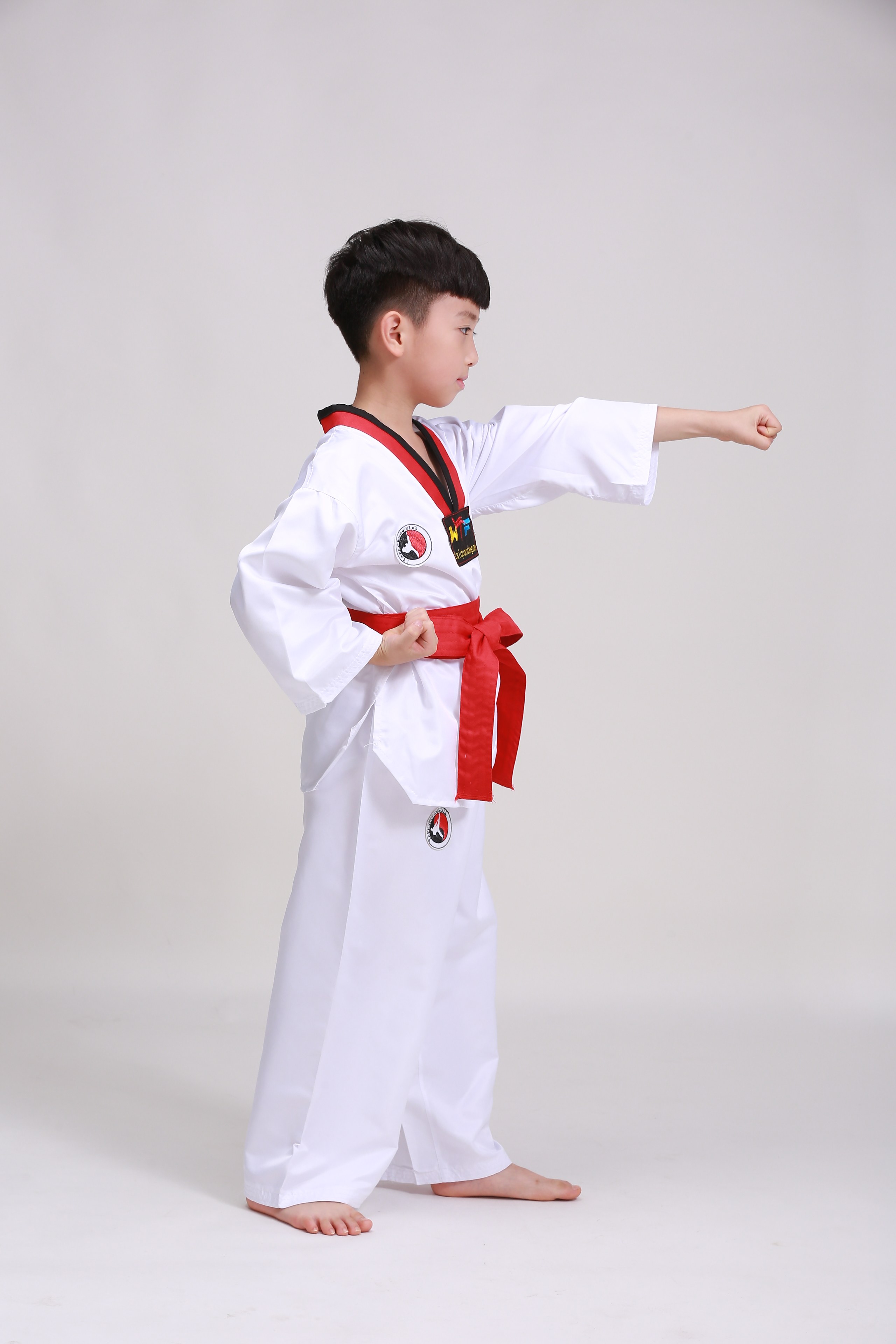 纯棉成人人儿童服长袖短袖春夏男女跆拳道服装民族服装