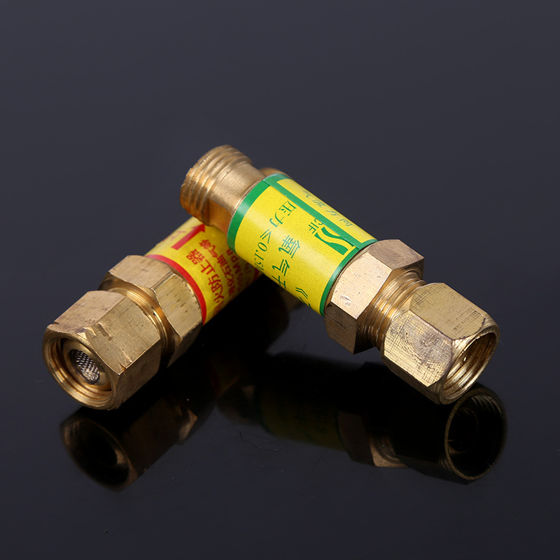 全铜hf-2乙炔干式回火器氧气表用回火阀防止器焊割炬用防回火装置