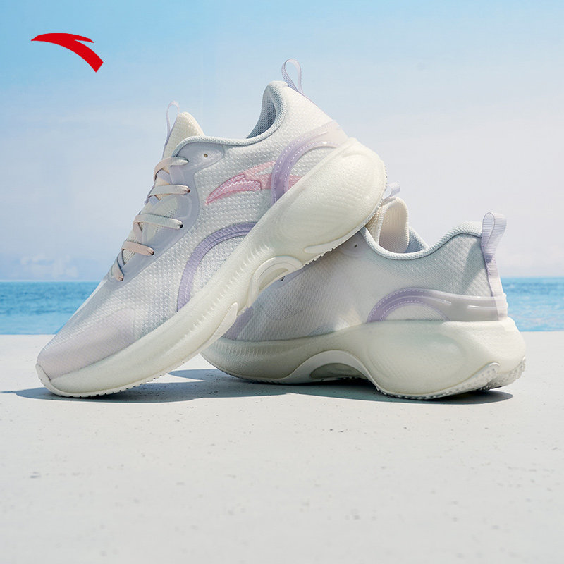 安踏糖芯泡泡跑步鞋女2022秋季新款缓震运动鞋跑步鞋