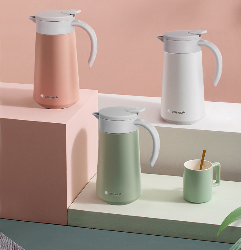 邦达不锈钢迷你咖啡保温壶办公室家用小容量小型暖壶热开水瓶1升