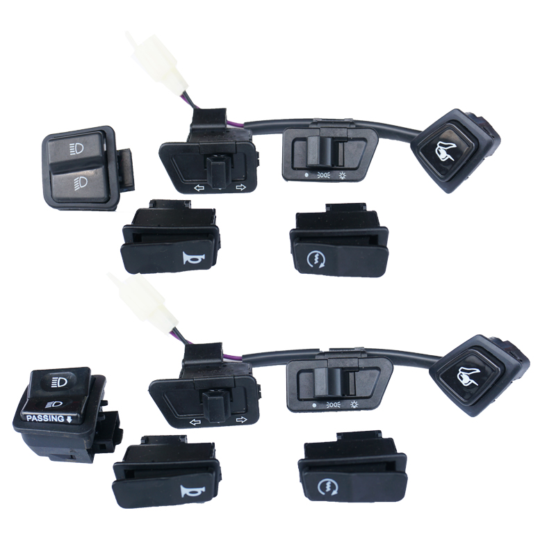 开关战术开坐垫开关鬼火三代大灯转向灯喇叭按键一套_双氙车灯改装网