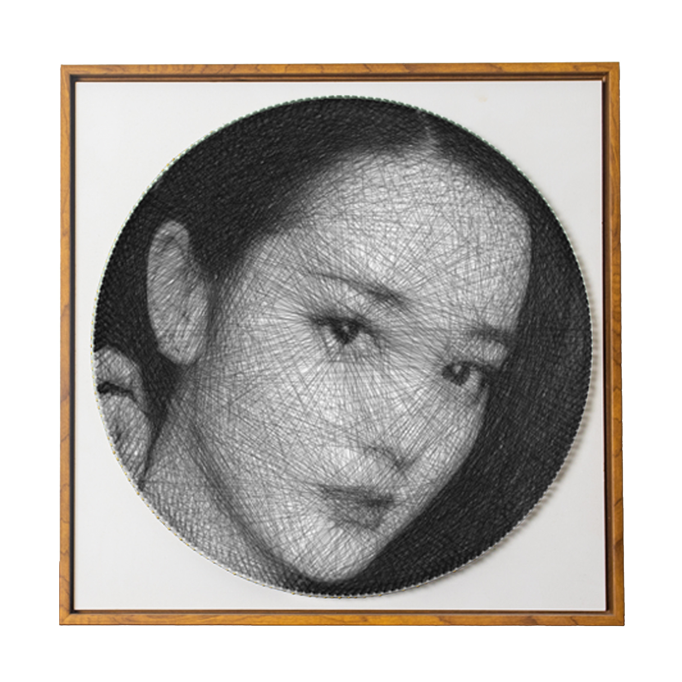 钉子照片定制绕线画彩色人像像画手工弦丝画材料diy