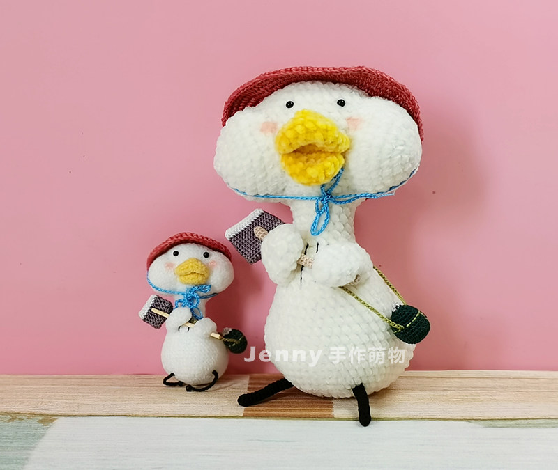 jenny不鸭手工毛线钩织可爱玩偶摆件礼品品包创意玩偶