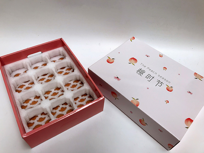 新款桃子包装盒纸盒精品阳山水蜜桃包装箱6个装8个装礼品盒