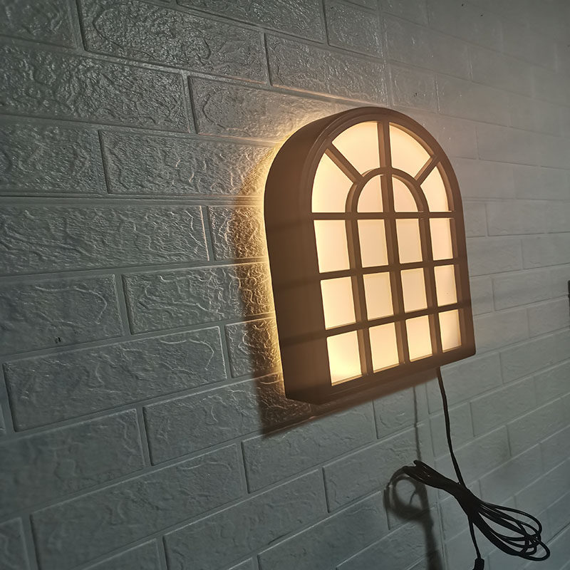 假窗灯箱亚克力装饰壁挂22v电源橱窗窗式过道壁饰