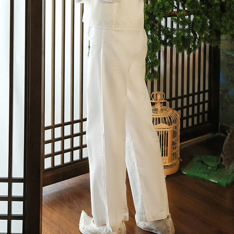 实物拍摄衔泥小筑汉服高档纯棉府绸中裤单件现货汉服