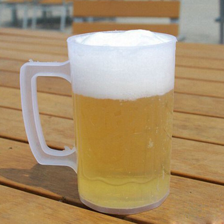 1l冷水烧烤抗摔加厚扎啤杯大容量啤酒杯塑料pp啤酒杯