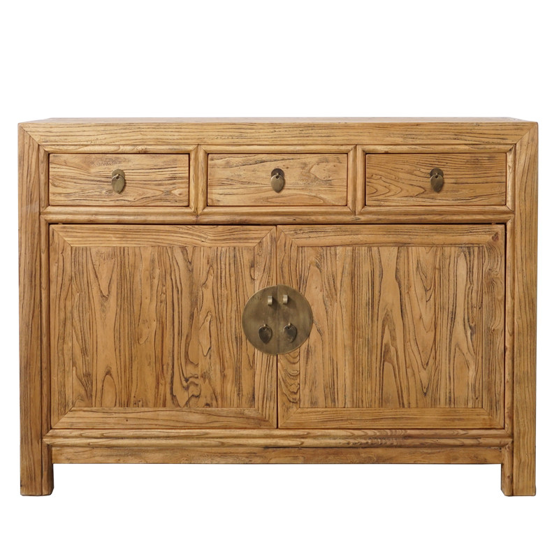 中式玄关实木储物柜新中式柜子榆木家具仿古复古门厅