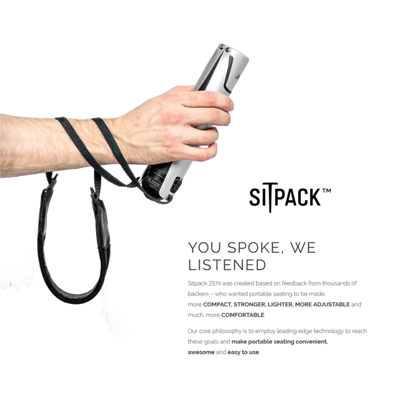 丹麦 Sitpack ZEN | 便携随身折叠椅 户外旅行地铁排队等待放松椅