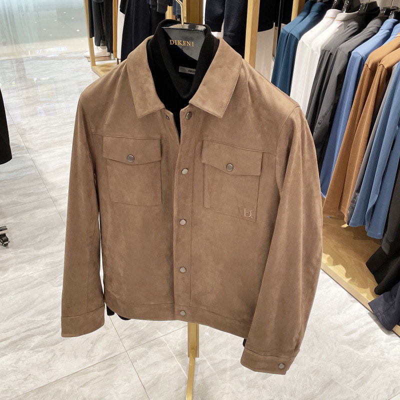 迪柯尼dikeni专柜男装2021秋冬新款商务时尚中年皮衣