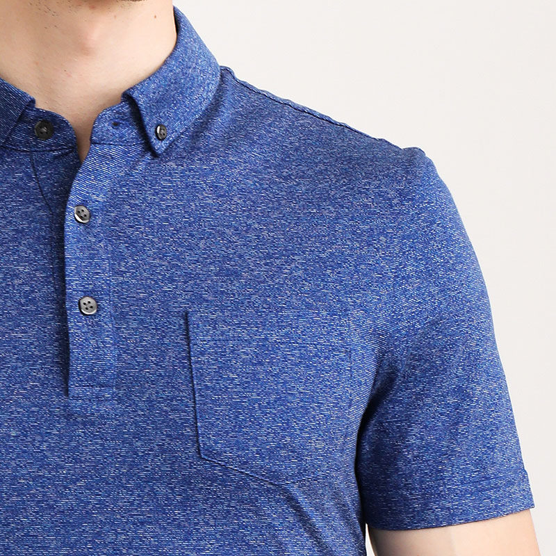 迪莱男装vedelure正品春夏新款纯棉舒适翻领商务t恤