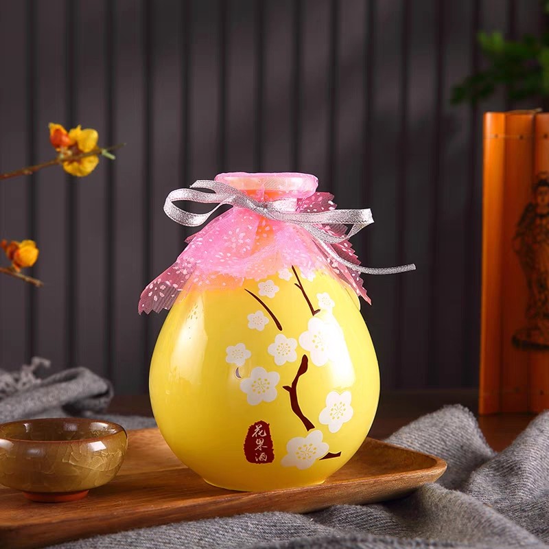 红动桃花酿古风花田500ml组合青梅国潮女士甜酒果酒