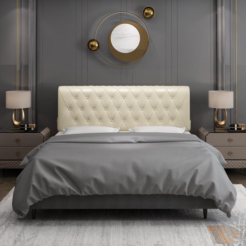 床头包软包现代简约靠背榻榻米双人床皮艺套海绵枕自定制床头靠垫