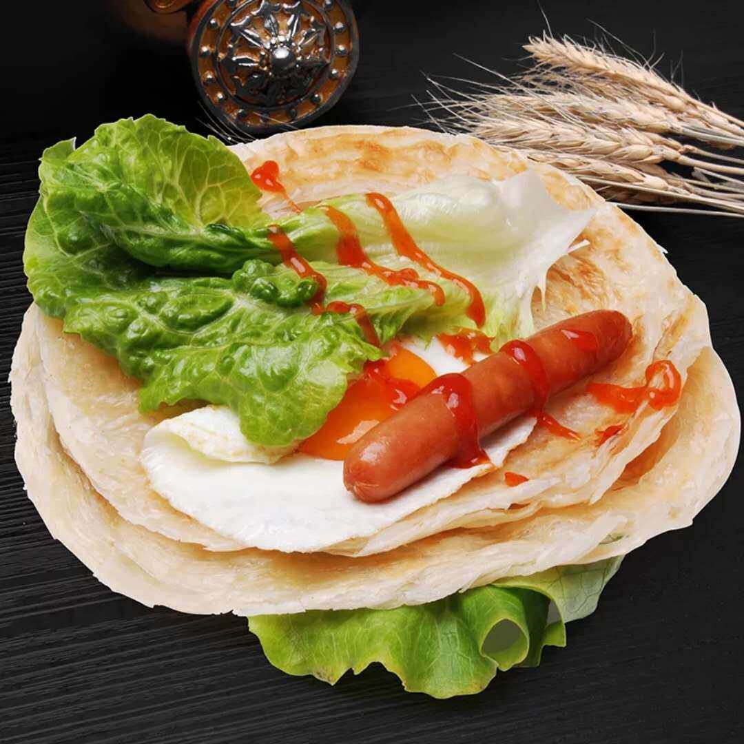 手抓5010片台湾正宗原味面饼商用早餐煎饼小口袋手抓饼