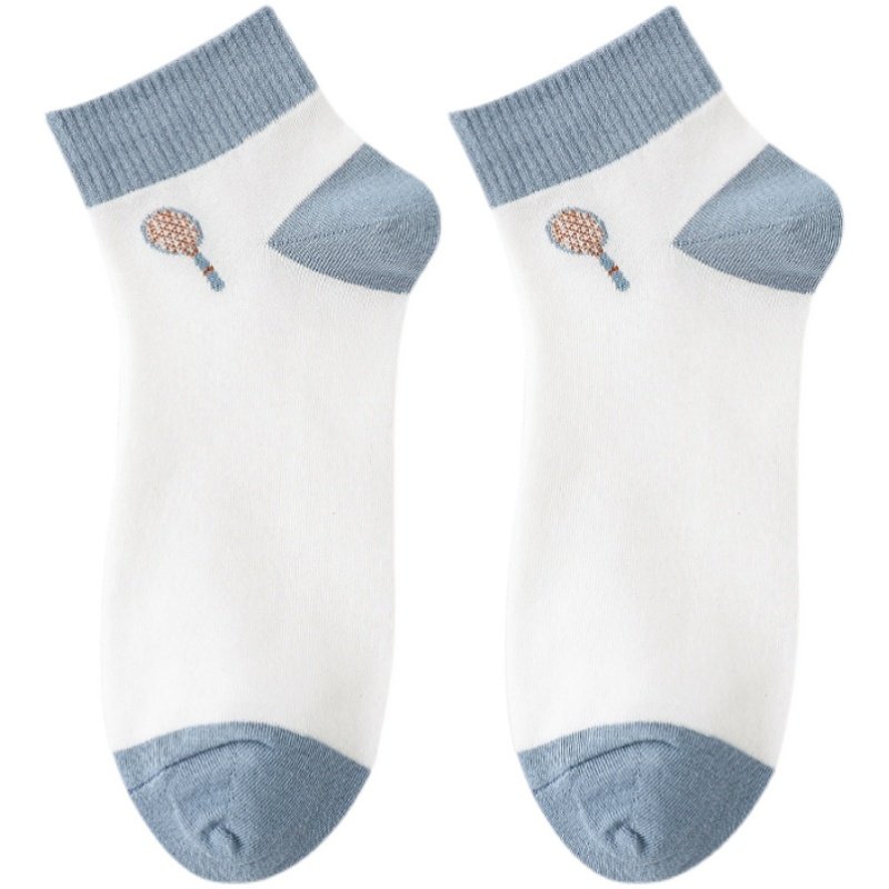 袜子男短袜浅口夏季薄款ins蓝色运动篮球吸汗中筒袜