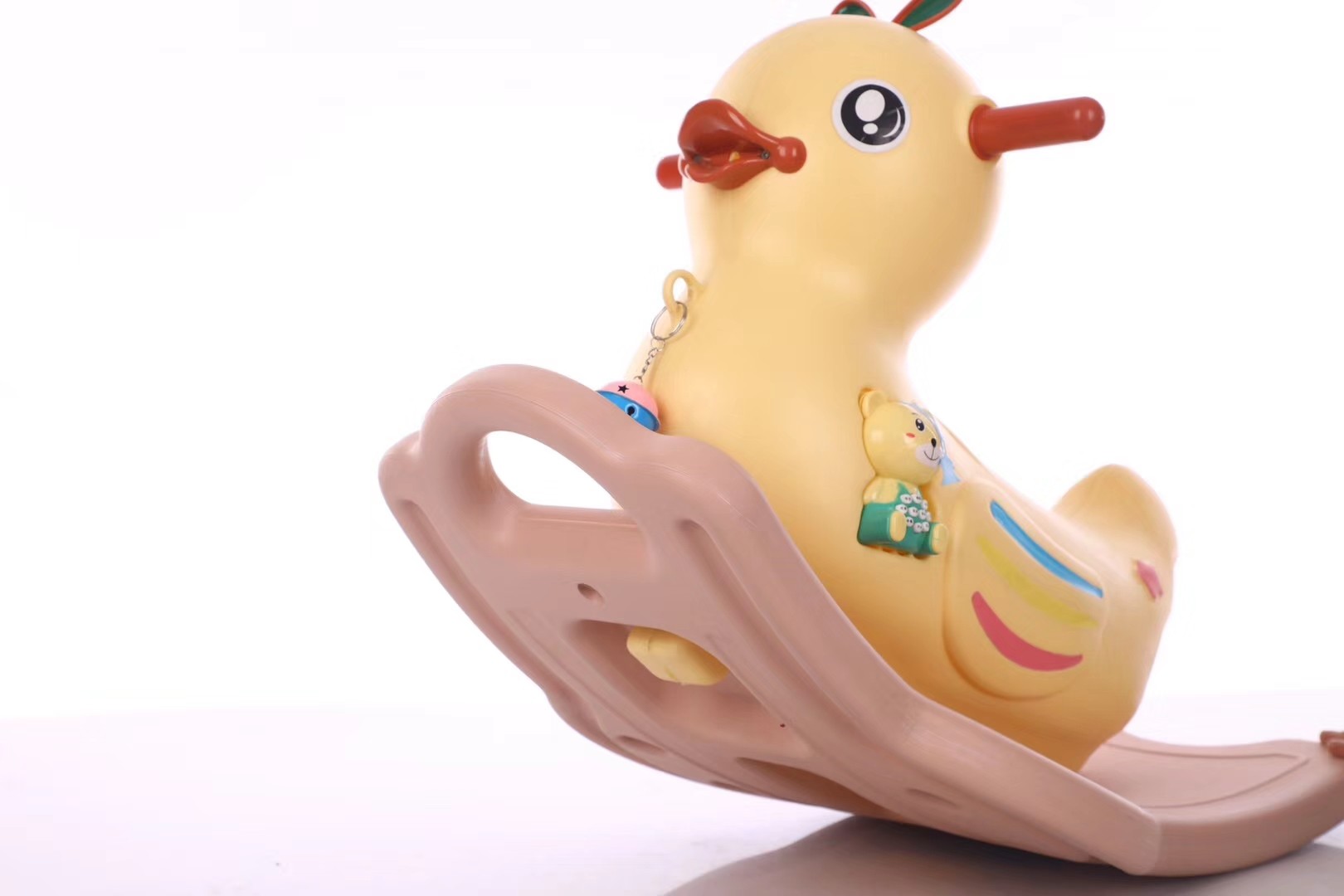 木马儿童摇马玩具宝宝摇摇马塑料1-2-3周岁带音摇马车