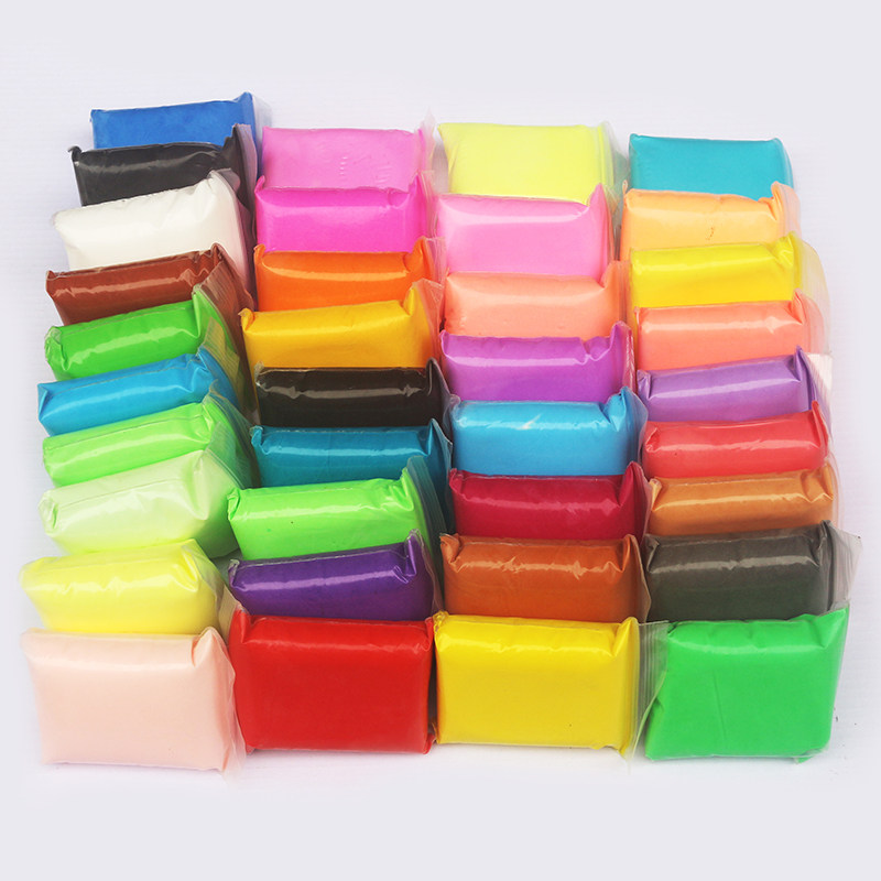 彩泥24色超轻粘土100g小包橡皮泥太空儿童手工粘土