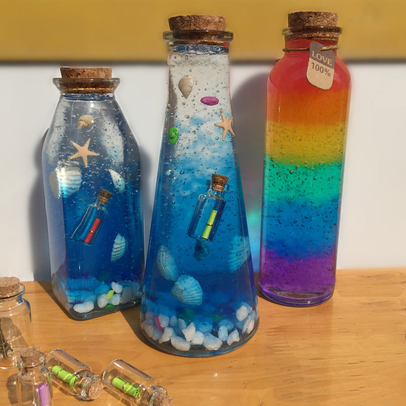 海绵宝宝diy许愿瓶海洋宝宝水晶漂流瓶吸水珠生命幸运星
