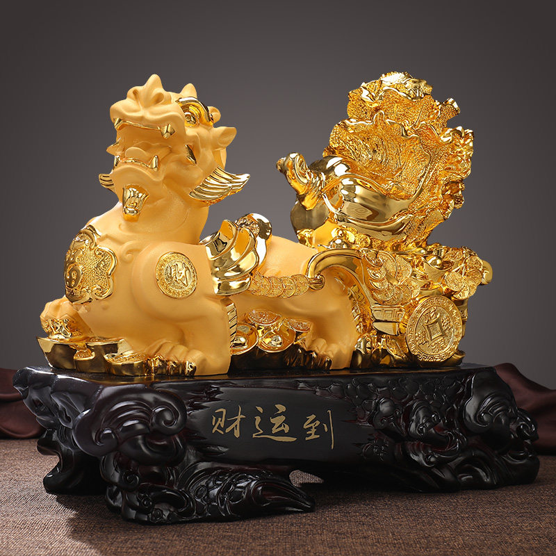 沙金聚财貔貅摆件白菜皮丘老板办公室家居进门摆件