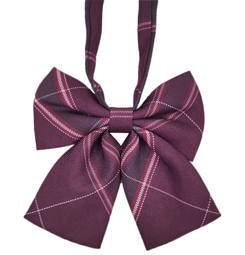 沙华小物jk领结制服配饰衬衫学生水手服领带配件红色平角格子领结