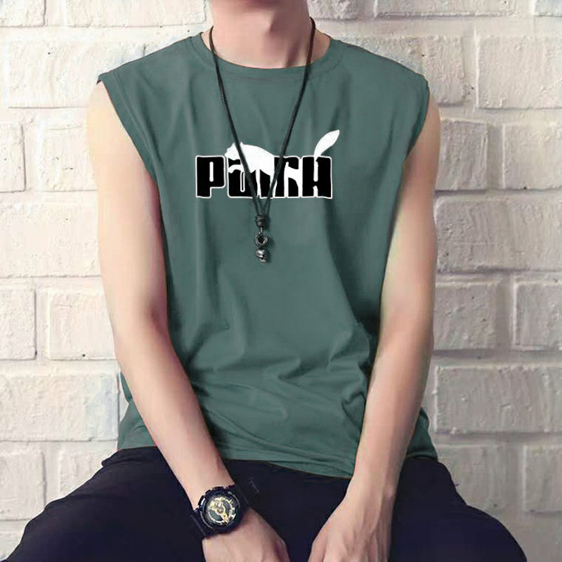 2022纯棉背心男夏季新款宽松休闲健身运动跑步无袖短袖T恤5分短裤