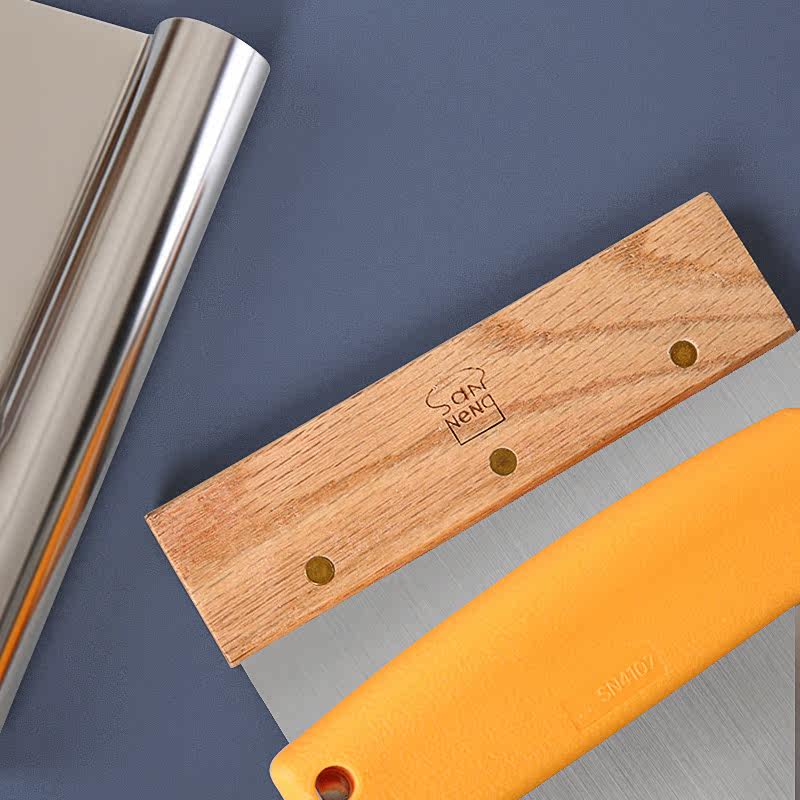 三能不锈钢切面刀刮刀烘焙多功能案板刮板家用肠粉奶油蛋糕抹面刀