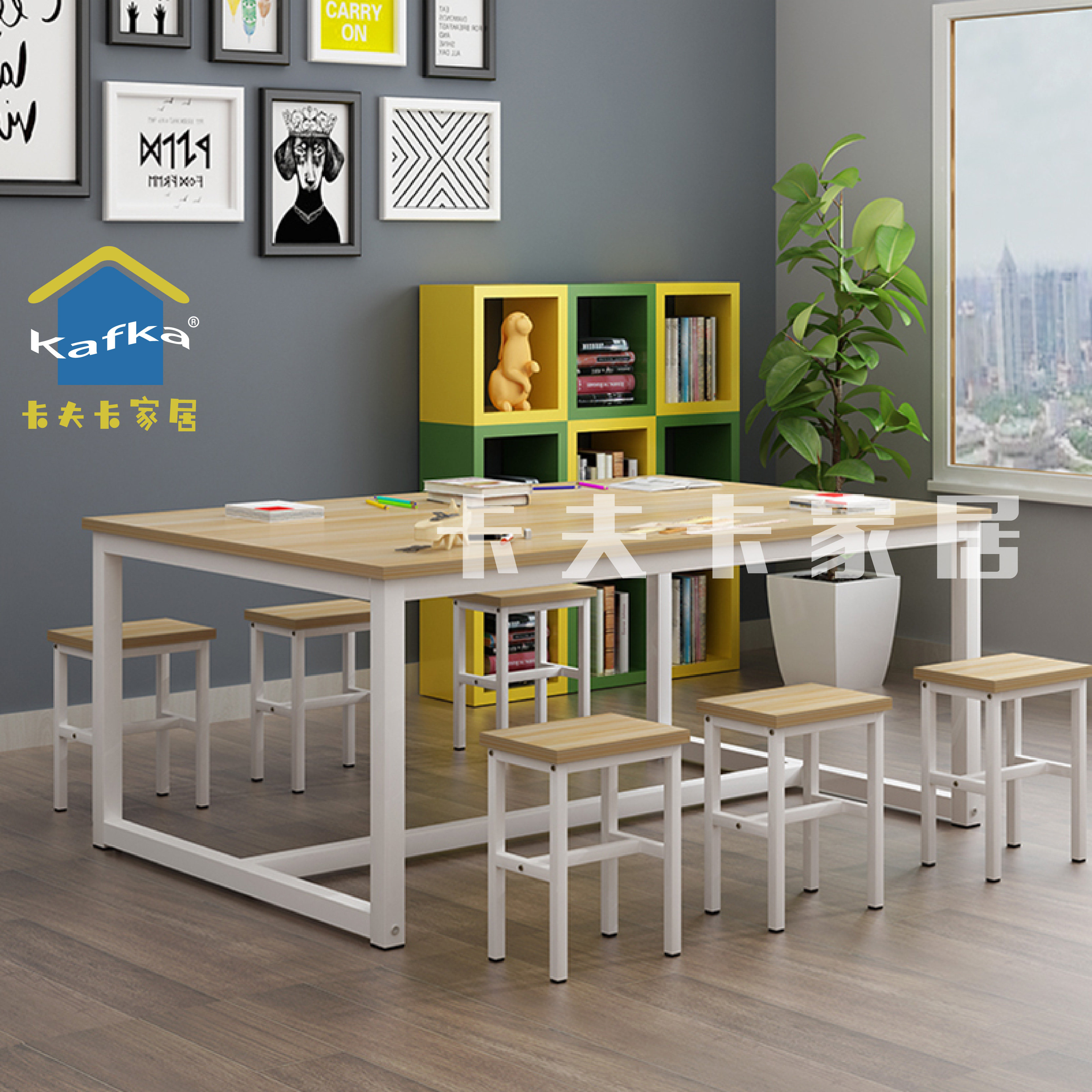 小学幼儿园彩色课桌椅儿童儿童画画室美术手工绘画课桌椅