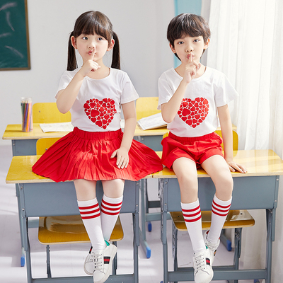 六一儿童节表演服小学生歌唱感恩的心幼儿园爱心套装舞蹈演出服装