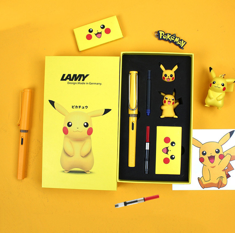 钢笔德国正品lamy凌美皮卡丘限定限量卡通儿童钢笔