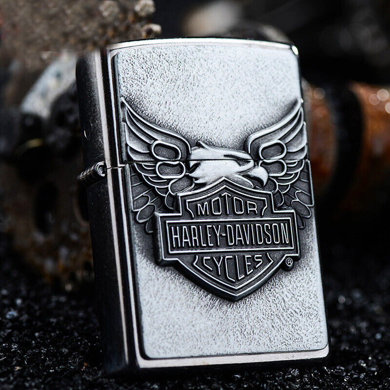 zippo打火机防风正版地球哈雷系列雄鹰展翅芝宝zippo