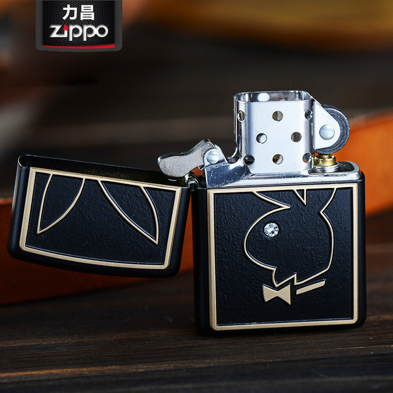 zippo打火机正版2015新款水晶花花公子兔子28816美国zippo