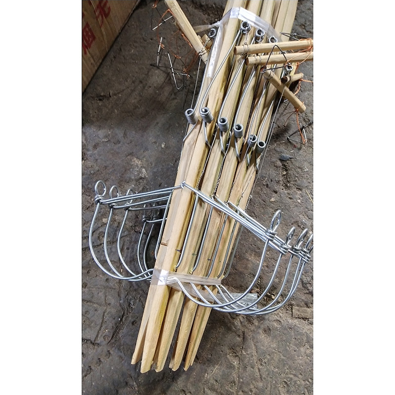 老鼠夹手工竹制灭老鼠神器钢丝夹老鼠夹子连续捕鼠器抓老鼠弹簧笼