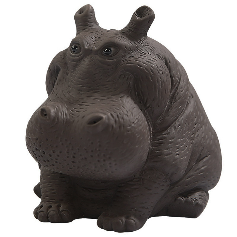 河马茶虫紫砂可养招财茶具茶桌茶宠摆件精品茶宠摆件